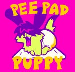 ambiguous_gender bodily_fluids clothing diaper feral genital_fluids open_mouth open_smile peeing puppy_pad smile solo tongue tongue_out unclean_diaper urine used_diaper wet_diaper wetting wetting_diaper yakkotsuki canid canine canis domestic_dog mammal hi_res