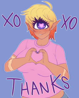 1_eye bite biting_lip biting_own_lip blush colored_nails female hair heart_eyes heart_symbol humanoid_pointy_ears looking_at_viewer multicolored_hair nails not_furry pointy_ears purple_eyes self_bite simple_background solo text two_tone_hair souladdicted viviana_(souladdicted) cyclops humanoid 2018 4:5 absurd_res digital_media_(artwork) english_text hi_res