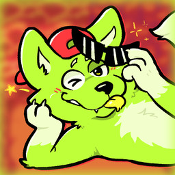 ambiguous_gender anthro arm_tuft backwards_baseball_cap backwards_hat baseball_cap blush chest_tuft claws clothing cute_fangs ear_tuft elbow_tuft eyebrows eyewear fangs finger_claws hat headgear headwear neck_tuft one_eye_closed semi-anthro smile snout solo sparkles star sunglasses tail tail_tuft teeth tongue tuft white_inner_ear wink yellow_eyes yellow_tongue tk_modi undertale undertale_(series) radiation_fox_(undertale) canid canine fox mammal 1:1