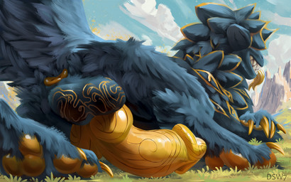 anus black_body black_fur butt claws erection feral fur genitals knot male pawpads penis perineum solo teeth tongue tongue_out yellow_anus yellow_claws yellow_knot yellow_pawpads yellow_penis yellow_tongue dsw7 mythology goldie_(g0ldi3) dragon furred_dragon furred_scalie mythological_creature mythological_scalie scalie hi_res