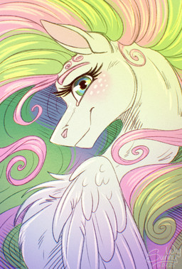 attack candy dessert fantasy feathers female food peaceful pony_oc smile solo wings sunny_way art_fight artfight artfight2025 hasbro my_little_pony mythology equid equine horse mammal mythological_creature mythological_equine pegasus pony hi_res portrait