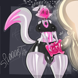 anthro balls big_breasts big_penis bodily_fluids bottomwear bra breasts bulge clothing cum cum_in_clothing cumshot dipstick_tail ejaculation erection erection_under_clothing excessive_cum excessive_genital_fluids genital_fluids genitals gynomorph intersex machine markings masturbation masturbation_through_clothing multicolored_body narrowed_eyes onomatopoeia penetrable_sex_toy penis sex_toy shorts solo sound_effects sports_bra tail tail_markings text thick_thighs two_tone_body underwear wide_hips tayronnebr five_nights_at_freddy's scottgames sister_location funtime_foxy_(fnaf) animatronic canid canine fox mammal robot 1:1 english_text hi_res