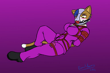 anthro arms_tied athletic athletic_anthro athletic_female ball_gag bdsm big_breasts blue_hair blush bondage bound breast_bondage breast_squeeze breasts breathable_gag cheek_tuft clothed clothed_anthro clothed_female clothing eyebrows facial_tuft female footwear fully_bound fully_clothed gag gagged hair half-closed_eyes hands_behind_back legwear looking_down lying muffled narrowed_eyes on_back open_mouth open_mouth_gag restrained restraints rope rope_bondage rope_harness sex_toy simple_background solo squeezing submissive submissive_anthro submissive_female tail topwear tuft underwear underwear_on_head vibrator yellow_body yellow_eyes emmetalbenny felid feline mammal