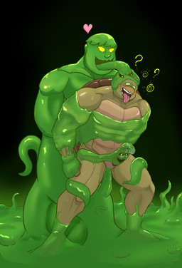 duo genitals hypnosis male male/male mind_break mind_control muscular muscular_male penetration penis slime tentacle_penetration tentacles misterchi teenage_mutant_ninja_turtles michelangelo_(tmnt) goo_creature humanoid reptile scalie turtle hi_res