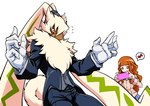 anthro brown_hair butler cellphone clothing duo electronics female formal_wear fur hair long_ears long_hair male orange_eyes phone photographing_another ponytail_ears smartphone suit yellow_body yellow_fur ankomoke netiel bandai_namco digimon digimon_ghost_game ruri_tsukiyono digimon_(species) human lagomorph leporid mammal rabbit symbareangoramon hi_res