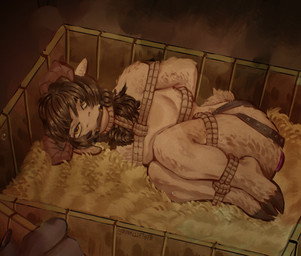 anal anal_penetration anthro arms_tied bound bound_together box container dildo dildo_in_ass dildo_insertion fluffy fluffy_tail food horn imminent_death legs_tied male meat object_in_ass penetration sex_toy sex_toy_in_ass sex_toy_insertion solo tail unboxing wood wooden_box pinkurii merino_lana hi_res