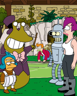 boots clothing female footwear group hair machine male orange_hair plant purple_hair rock shoes smile tree matt_groening comedy_central futurama bender_bending_rodríguez philip_j._fry turanga_leela cyclops gastropod human mammal mollusk robot slug hi_res official_art