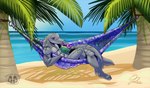 anthro beach hammock lying male muscular muscular_anthro muscular_male nude on_back outside palm_tree plant sea seaside solo tree tropical water dangerpotato kajika_longfin bottlenose_dolphin cetacean dolphin mammal marine oceanic_dolphin toothed_whale 2022