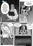 anthro anthrofied bodily_fluids bowl comic container crossed_legs english_text equid equine female fluttershy_(mlp) friendship_is_magic hasbro hi_res horn mammal monochrome my_little_pony mythological_creature mythological_equine mythology pia-sama sitting sweat sweatdrop text twilight_sparkle_(mlp) unicorn