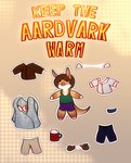 accessory anthro brown_body brown_furniture brown_hairband chibi clothed clothing fur hair paper_doll paper_figure papercraft simple_background solo tail sjevi aardvark mammal absurd_res digital_drawing_(artwork) digital_media_(artwork) digital_painting_(artwork) hi_res