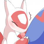 ambiguous_gender blush cum cum_in_mouth cum_inside duo eyes_closed faceless_male fellatio feral kajiura latias latios legendary_pokémon male nintendo oral oral_sex penis plain_background pokémon sex video_games white_background
Rating: Explicit
Score: 12
User: Genjar
Date: February 22, 2014
