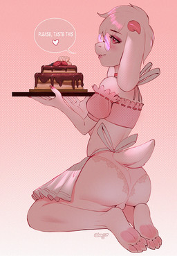 4_toes anthro barefoot blush bulge butt cake clothed clothing command crossdressing dessert dialogue eyewear feet femboy food fur glasses heart_after_text heart_symbol hindpaw humanoid_hands legwear male panties pantyhose pawpads paws requesting soles solo speech_bubble text text_with_heart toes underwear white_body white_fur targso deltarune undertale_(series) ralsei bovid caprine darkner goat mammal 2023 english_text