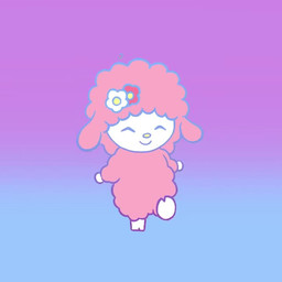 :d ^_^ abstract_background accessory dancing excited eyes_closed fade_in fade_out female flower flower_hair_accessory fluffy fur gradient_background hair_accessory happy hooves jumping kick looking_aside looking_at_viewer music music_video petals pink_body pink_fur pjanoo_(song) plant simple_background smile strut white_body wind wool_(fur) yellow_nose eric_prydz simski sound_warning onegai_my_melody sanrio my_sweet_piano animated colored_line_art long_playtime sound video