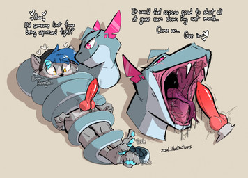 animal_genitalia animal_penis anthro anthro_on_feral beanie bestiality blue_hair blush bodily_fluids canine_genitalia canine_penis clothing coiling coiling_around_body dialogue dominant dominant_female dominant_feral dripping duo edging fangs feet fellatio female female_feral feral forked_tongue genital_fluids genitals grey_body grey_scales hair hat headgear headwear knot male male/female male_anthro mouth_shot open_mouth oral penile penis precum precum_drip saliva saliva_string scales sex sharp_teeth talking_feral teeth text throbbing throbbing_penis tickling tickling_feet tongue zoul_illustration zoul bird_dog canid canine canis domestic_dog golden_retriever hunting_dog mammal reptile retriever scalie snake english_text hi_res