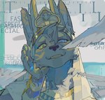 anthro biped black_body black_fur blue_eyes fictional_magazine_cover fur heterochromia looking_at_viewer male solo yellow_eyes viosgit egyptian_mythology middle_eastern_mythology mythology anubis anubian_jackal canid canine canis deity jackal mammal 2024 cover hi_res magazine_cover