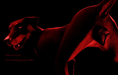 animal_genitalia animal_vulva bestiality_temptation butt canine_genitalia canine_vulva corruption encouragement female feral feral_temptation genitals looking_at_viewer looking_back presenting presenting_hindquarters raised_tail realistic_feral red_lighting solo tail talking_to_viewer teasing teasing_viewer text tongue tongue_out vulva 3drats canid canine canis dobermann domestic_dog mammal pinscher 3d_(artwork) blender_(artwork) digital_media_(artwork) english_text