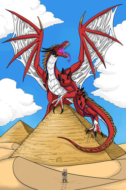 destruction duo egyptian feral macro male bobby_bratayu mythology shine_(ownfanatic60) alien dragon monster mythological_creature mythological_scalie scalie 2:3 absurd_res hi_res