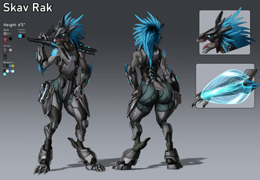 3_fingers 3_toes anthro arm_feathers armor athletic athletic_male beak beam_rifle biceps big_butt biped blue_body blue_feathers butt claws clothed clothing codpiece cuirass curvy_figure digitigrade feathered_crest feathers feet finger_claws fingers front_view futuristic futuristic_armor glowing glowing_tattoo grey_body grey_skin gun hand_on_hip hand_on_leg handgun head_crest head_feathers headgear headwear helmet holding_gun holding_object holding_ranged_weapon holding_weapon huge_butt looking_at_viewer male open_mouth pistol pose ranged_weapon rear_view rifle science_fiction sharp_teeth short_tail simple_background small_tail solo standing tail tattoo teeth text thick_thighs toes vambrace weapon weapon_on_shoulder wide_hips interstellarmachine halo_(series) microsoft xbox_game_studios skav_rak alien avian kig-yar scalie t'vaoan absurd_res english_text hi_res model_sheet