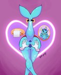 anthro anus big_breasts big_butt bikini black_sclera blue_anus blue_body blue_pussy blue_scales breasts butt clothing disembodied_hand eyelashes female fish_tail free_use genitals gesture glory_wall grey_eyes hand_gesture neon neon_lights nipple_outline nude pawpads purple_background purple_bikini purple_clothing purple_swimwear pussy rear_view scales simple_background solo spread_pussy spreading swimwear thick_thighs through_wall two-piece_swimsuit v_sign wide_hips msgoopyxxx nintendo pokemon eeveelution generation_1_pokemon pokemon_(species) vaporeon hi_res