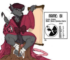 5_fingers 5_toes anthro areola asian_clothing balls beard big_penis biped black_ink black_nose bottomless bottomless_anthro bottomless_male brush buckteeth casual_exposure claws closed_smile clothed clothing darkened_balls darkened_genitalia darkened_penis east_asian_clothing eyebrows facial_hair feet finger_claws fingers flaccid foot_wraps foreskin fur gameplay_mechanics genitals glans goatee grey_body grey_eyebrows grey_fur hat headgear headwear holding_brush holding_object holding_paintbrush holding_scroll humanoid_feet humanoid_genitalia humanoid_hands humanoid_penis japanese_clothing kimono logo looking_away magic_user male mature_anthro mature_male monotone_body monotone_fur mouth_closed obi oversized_clothing paintbrush penis pink_areola pink_clothing pink_glans pink_kimono pink_tail plantigrade pubes rat_tail retracted_foreskin robe rodent_tail scroll simple_background sitting sitting_on_stump small_but_hung smile solo spread_legs spreading stats stats_screen summoner tail teeth text thick_eyebrows toe_claws toes tree_stump white_background white_claws white_finger_claws white_toe_claws wraps gnaw god_of_monsters giovanni_(sins_and_virtues) mammal murid murine rat rodent 2022 artist_logo artist_name character_name colored colored_line_art digital_drawing_(artwork) digital_media_(artwork) english_text hi_res