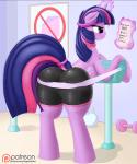 big_butt bottomwear butt clothing feathered_wings feathers female feral fur hair horn long_hair multicolored_hair purple_body purple_eyes purple_feathers shorts solo spandex spandex_shorts tight_bottomwear tight_clothing tight_shorts wings augustbebel friendship_is_magic hasbro my_little_pony mythology twilight_sparkle_(mlp) equid equine mammal mythological_creature mythological_equine winged_unicorn 2015 2d_animation 5:6 animated high_framerate motion_tweening short_playtime