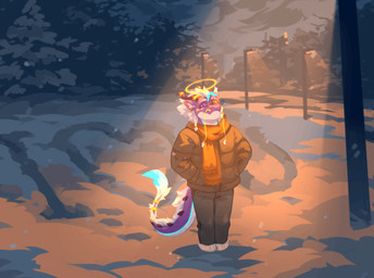 halo love message snow street_lamp komotetico kingkomo komo animated better_version_at_source short_playtime