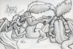 anthro apode balls draconcopode duo female female_pred forceswerwolf genitals graphite_(artwork) greyscale hindpaw hybrid lamia legless male mixed_media monochrome oral_vore paws pen_(artwork) pencil_(artwork) reptile scalie serpentine skunkhase skunny snake soft_vore split_form swallowing tail tanaga traditional_media_(artwork) vore