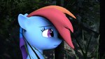 blue_body blue_ears blue_fur blue_hair depression eyelashes female feral forest fur grass hair highlights_(coloring) multicolored_hair orange_hair pink_eyes plant purple_hair rainbow_hair red_hair solo tree ferexes friendship_is_magic hasbro my_little_pony rainbow_dash_(mlp) equid equine horse mammal pony 16:9 2014 3d_(artwork) digital_media_(artwork) widescreen