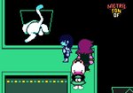 anus backsack balls big_butt butt butt_focus female feral fur genitals group male on_model pawpads presenting presenting_balls presenting_hindquarters rear_view screencap simple_background stuck text through_wall white_body white_fur sludgegutss third-party_edit deltarune undertale_(series) kris_(deltarune) ralsei susie_(deltarune) bovid caprine darkner felid feline goat human mammal monster tasque digital_media_(artwork) pixel_(artwork) screencap_edit