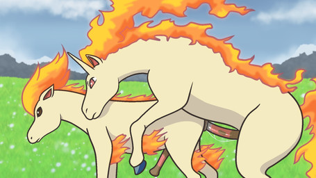 anal anal_penetration anal_tugging animal_genitalia animal_penis anus bodily_fluids dominant duo equine_anus equine_genitalia equine_penis erection erection_while_penetrated feral feral_on_feral feral_penetrated feral_penetrating feral_penetrating_feral fire flaming_hair flaming_mane flaming_tail from_behind_position genital_fluids genitals hooves horn larger_dom male male/male male_penetrated male_penetrating male_penetrating_male mounting orifice_tugging outside_sex partially_flared penetration penile penile_penetration penis pseudo_hair pseudo_mane puffy_anus quadruped red_eyes sex side_view size_difference smaller_penetrated tail donnerkat nintendo pokemon equid equine generation_1_pokemon mammal pokemon_(species) ponyta rapidash 16:9 2d_animation animated animated_webp hi_res loop no_sound story story_in_description widescreen