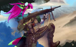 amarihel animated anthro armor boots clothed clothing detailed_background ear_piercing ear_ring eyebrows female fish footwear fully_clothed fur gloves green_eyes gun hair handwear high_framerate holding_object holding_weapon industrial_piercing m249 machine_gun marine military military_uniform multicolored_body multicolored_fur no_sound piercing prosthetic purple_hair ranged_weapon ring_piercing shark short_playtime smile solo suit uniform weapon webm