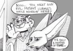 2016 anthro benjamin_clawhauser caliosidhe canid canine cheetah clothed clothing comic disney duo english_text eyewear felid feline fennec_fox finnick_(zootopia) fox fur glasses low_res male mammal text true_fox zistopia zootopia
