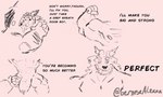 anthro anthro_on_anthro armpit_fetish armpit_hair balls belly biceps big_penis bodily_fluids body_hair bulge chest_hair clothing cum dialogue duo ear_piercing ear_ring foreskin genital_fluids genitals growth hairy himbofication horn huge_penis hyper hyper_genitalia hyper_penis male male/male muscle_growth musclegut muscular muscular_male nipples obese overweight overweight_male pecs penis piercing precum pubes ring_piercing ringed_eyes smile text underwear bernesealexxx mammal himbo 5:3 english_text hi_res sequence