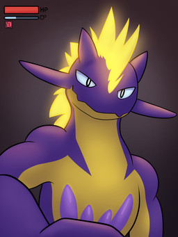asphyxiation choking choking_viewer dominant gameplay_mechanics gui health_bar hud looking_at_viewer simple_background solo strangling bitcoon nintendo pokemon amped_toxtricity generation_8_pokemon pokemon_(species) toxtricity 2019 3:4 absurd_res digital_media_(artwork) hi_res