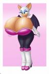 anthro big_breasts breasts clothing female huge_breasts hyper hyper_breasts solo thick_thighs wide_hips r-rova sega sonic_the_hedgehog_(series) rouge_the_bat bat mammal 2:3 hi_res