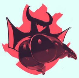 ambiguous_gender anthro big_butt butt butt_focus eyeless huge_butt solo thick_thighs solsticespaghetti deltarune undertale_(series) shadow_mantle_(deltarune) 2025 unavailable_at_source