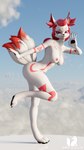 4_tails anthro breasts butt claws dipstick_tail female finger_claws fur hair looking_at_viewer markings multi_tail nails paws pose red_body red_fur red_hair red_markings scar solo tail tail_markings white_body wriggly blender_eevee epic_games fortnite kimiko_five-tails canid canine fox mammal 3d_(artwork) 4k 9:16 absurd_res blender_(artwork) digital_media_(artwork) hi_res pinup watermark