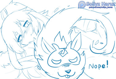 ambiguous_gender anthro blush convenient_censorship duo female looking_at_viewer patreon_logo patreon_username text sollyz league_of_legends patreon riot_games tencent kindred_(lol) lamb_(lol) wolf_(lol) bovid canid canine canis caprine mammal sheep wolf 2018 digital_drawing_(artwork) digital_media_(artwork) english_text sketch url