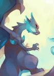 ambiguous_gender claws feral solo tail wings salanchu mythology nintendo pokemon dragon generation_6_pokemon mega_charizard mega_charizard_x mega_evolution mythological_creature mythological_scalie pokemon_(species) scalie digital_media_(artwork) digital_painting_(artwork) hi_res