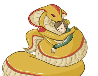 anthro apode breasts casual_nudity clothed clothing coiling cuddling duo eyes_closed female female/female happy hug interspecies legless non-mammal_breasts nude serpentine simple_background snake_hood white_background jam_(artist) x-com draconcopode human mammal naga reptile scalie snake viper_(x-com) aliasing binary_drawing digital_drawing_(artwork) digital_media_(artwork)