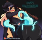 anthro blush breasts cauldron female hair holidays magic_user solo tentacles witch jwinkz halloween amara_(jwinkz) bear mammal hi_res