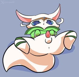 anus balls feral fur genitals lying male nude on_back penis presenting presenting_balls presenting_penis solo white_body white_fur godforgiveme4 cat_jump elf_cat_(cat_jump) domestic_cat felid feline felis mammal hi_res