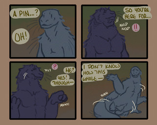 4_arms 4_eyes body_hair dialogue duo fanguris happy_trail long_tail male multi_arm multi_eye multi_limb nodding_head sitting tail teats turning whiskers muddymaggot francois_(r4wry) mauvit'fur du'wehyi hi_res nonbinary_(lore)