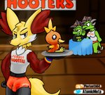 anthro breasts bulge clothed clothing distracted female femboy group hooters_uniform lgbt_pride looking_at_viewer male male_focus midriff pride_colors six-stripe_rainbow_pride_colors solo_focus spotlight stare tight_clothing tray atomicmeta distracted_boyfriend femboy_hooters hooters nintendo pokemon neon_the_dragon niona_the_dragoness redwin_blazeson avian canid canine delphox generation_3_pokemon generation_6_pokemon mammal pokemon_(species) torchic absurd_res hi_res meme sibling_(lore) twins_(lore)