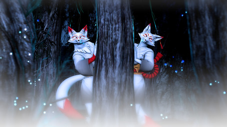 anthro arm_wraps black_nose clothed clothed_anthro clothed_female clothing duo eyes_closed facial_markings female fur head_markings humanoid_hands markings plant red_markings snow snowing tail tree white_body white_fur wraps petruz petruz_(modeler) fox_(petruz) canid canine fox mammal 16:9 3d_(artwork) digital_media_(artwork) hi_res source_filmmaker_(artwork) widescreen