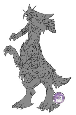 breasts claws feet genitals gynomorph intersex jaguar_spots multi_breast penis pose sackless smile talons tapering_penis toes hyperchibiabsol nintendo pokemon blaziken generation_3_pokemon pokemon_(species) taur 2:3 absurd_res hi_res