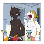 abs anthro bathroom beak bulge clothed clothing duo genitals jockstrap jockstrap_only looking_at_another male morning muscular muscular_anthro muscular_male nipples open_mouth orange_eyes pecs penis snoring topless underwear underwear_only winged_arms wings moesouna_gomi mythology crow-kun tatsuta_(moesouna_gomi) avian bird corvid dragon mythological_creature mythological_scalie oscine passerine scalie 1:1 2024 hi_res