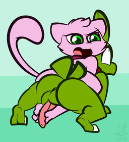 3_toes anthro balls butt clothing dominant dominant_female duo erection feet female foot_fetish foot_play footjob fur genitals hair male male/female open_mouth paws penile penis sex simple_background smile submissive submissive_male tail three-quarter_view toes two-footed_footjob thefablednekos nintendo pokemon ashley_(thefablednekos) jay_(thefablednekos) generation_1_pokemon generation_2_pokemon larvitar legendary_pokemon mew_(pokemon) pokemon_(species) 2018 dated digital_media_(artwork) hi_res