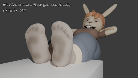 anthro clothing dialogue feet female foot_fetish footwear fur relaxing socks solo tan_body tan_fur text colonthreeguy unsavory_stash blender_(copyright) louanne_(unsavory_stash) lagomorph leporid mammal rabbit 16:9 3d_(artwork) blender_(artwork) blender_cycles_(artwork) digital_media_(artwork) english_text hi_res widescreen