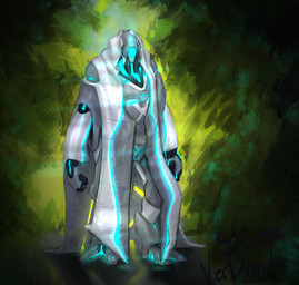 anthro cape clothing forest forest_background glowing glowing_eyes glowing_markings machine male markings metallic metallic_body nature nature_background plant robed solo standing tree v_marking x_marking verdrusk halo_(series) microsoft xbox_game_studios vx_(verdrusk) alien ancilla_(halo) forerunner_(halo) robot hi_res